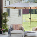 PHI VILLA 15ft 11-Color Double-Sided Patio Extra Large Umbrella With LED Lights