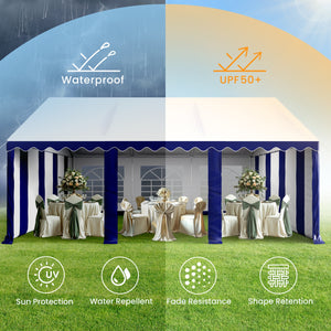 Heavy Duty Party Tent Wedding Event Shelter with Removable Sidewalls