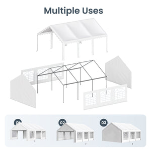 Heavy Duty Party Tent Wedding Event Shelter with Removable Sidewalls