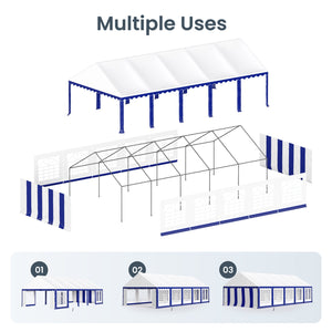 Heavy Duty Party Tent Wedding Event Shelter with Removable Sidewalls