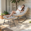 Phi Villa 2-Piece Rattan Lounge Chair with Ottomans