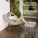 Phi Villa 2-Piece Rattan Lounge Chair with Ottomans