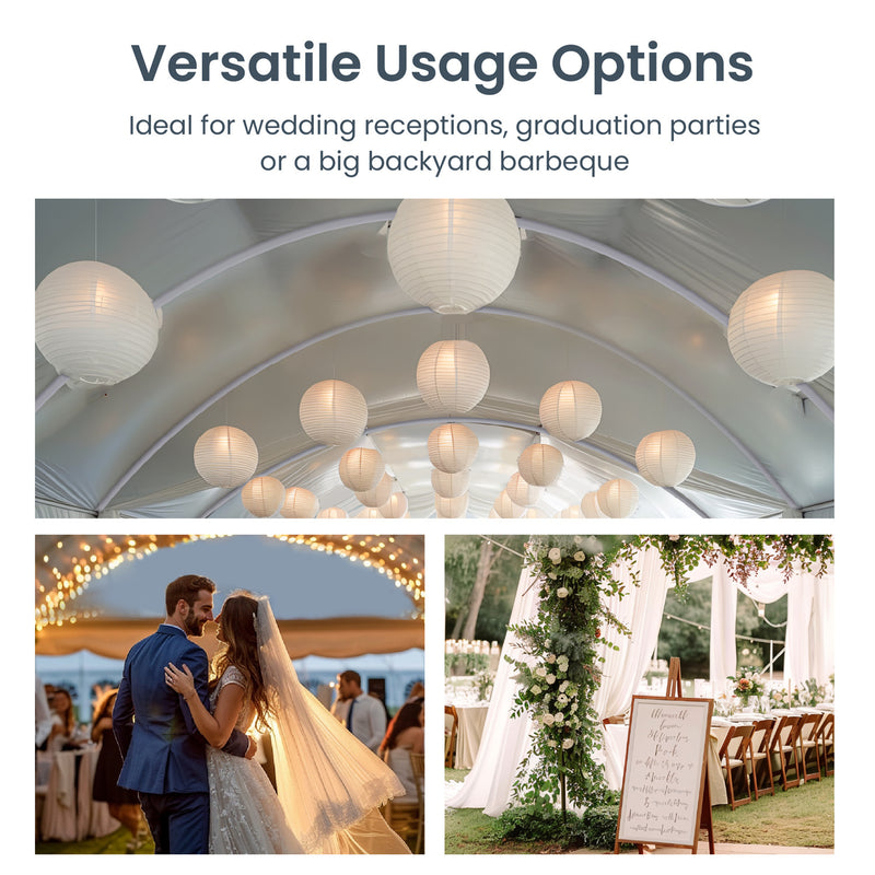 PHI VILLA 20'x10' Patio Heavy Duty Party Tent Large Canopy with Removable Sidewalls for Outdoor Events