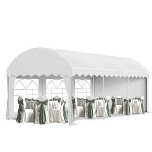 PHI VILLA 20'x10' Patio Heavy Duty Party Tent Large Canopy with Removable Sidewalls for Outdoor Events