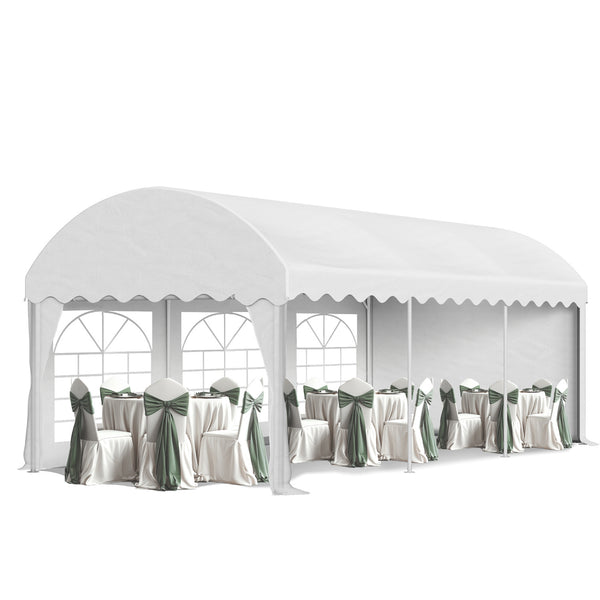 PHI VILLA 20'x10' Patio Heavy Duty Party Tent Large Canopy with Removable Sidewalls for Outdoor Events