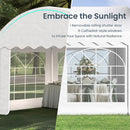 PHI VILLA 20'x10' Patio Heavy Duty Party Tent Large Canopy with Removable Sidewalls for Outdoor Events