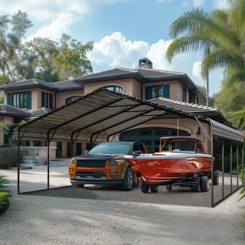20x20ft 2 Car Metal Carport