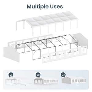 Heavy Duty Party Tent Wedding Event Shelter with Removable Sidewalls
