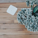 PHI VILLA 4-Piece Patio Conversation Set - Wicker Chairs and Acacia Wood Coffee Table - Modern and Stylish