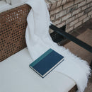 PHI VILLA 4-Piece Patio Conversation Set - Wicker Chairs and Acacia Wood Coffee Table - Modern and Stylish