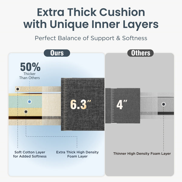 Oversized Modern Outdoor Couch with Leather Armrest and Coffee Table