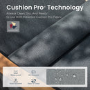 Oversized Modern Outdoor Couch with Leather Armrest and Coffee Table