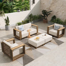 4-Seater Modern Rattan Outdoor Conversation Sofa Set
