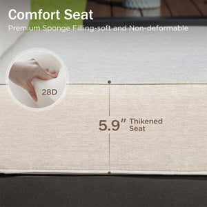 3-Seater Garden Sofa Set with Deep Cushions