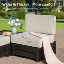 3-Seater Garden Sofa Set with Deep Cushions