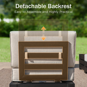 3-Seater Garden Sofa Set with Deep Cushions