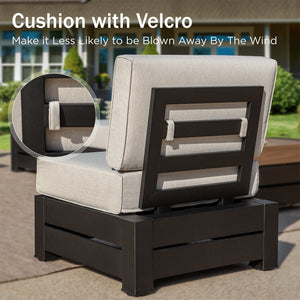 3-Seater Garden Sofa Set with Deep Cushions
