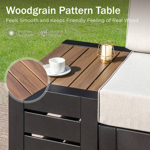 3-Seater Garden Sofa Set with Deep Cushions