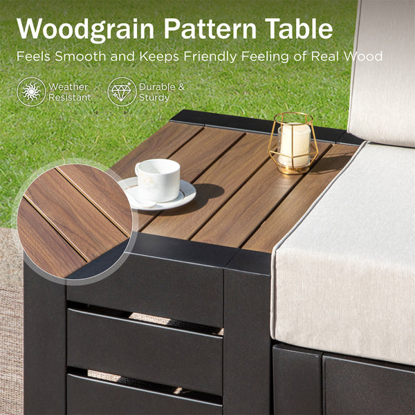 3-Seater Garden Sofa Set with Deep Cushions
