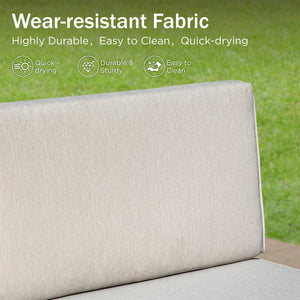 3-Seater Garden Sofa Set with Deep Cushions