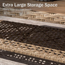 4-Seater Budget-Friendly Bohemian Wicker and Wood Garden Sofa Set