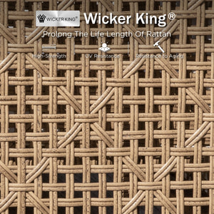 4-Seater Budget-Friendly Bohemian Wicker and Wood Garden Sofa Set