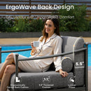 Oversized Aluminum Outdoor Couch with Loveseat and Coffee Table