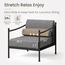 Oversized Aluminum Outdoor Couch with Loveseat and Coffee Table