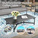 Oversized Aluminum Outdoor Couch with Loveseat and Coffee Table