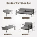 Oversized Aluminum Outdoor Couch with Loveseat and Coffee Table