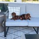 5-Seater Modern Sling and Metal Outdoor Sofa Set