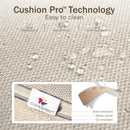 5-Seater Patio Metal Sofa Set with Mirage Rattan Backrest