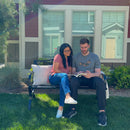 PHI VILLA 50 Inch Garden Patio Bench Cast Iron Steel Frame with Phalaenopsis Pattern