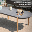 5-Seater Modern Gray Woven Rope Outdoor Sofa Set with 2 Coffee Tables