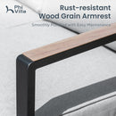 5-Seater Modern Sling and Metal Outdoor Sofa Set