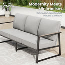 5-Seater Modern Sling and Metal Outdoor Sofa Set