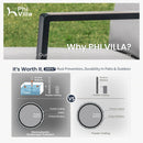 5-Seater Modern Sling and Metal Outdoor Sofa Set