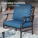 5-Seater Patio Metal Diamond Sofa Set with Coffee Table