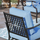 Outdoor Metal Diamond Sofa Set with Fire Pit Table for Sale