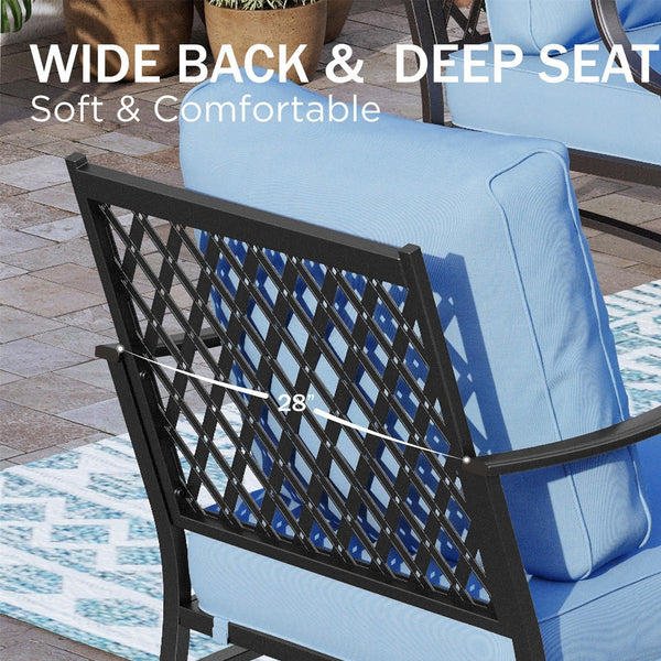 9-Seater Outdoor Metal Diamond Sofa Set for Sale