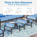 9-Seater Outdoor Metal Diamond Sofa Set for Sale