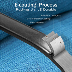 7-Seater Patio Metal Wave Sofa with Ottomans