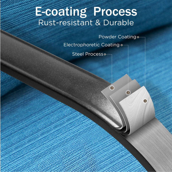 7-Seater Patio Metal Wave Sofa with Ottomans