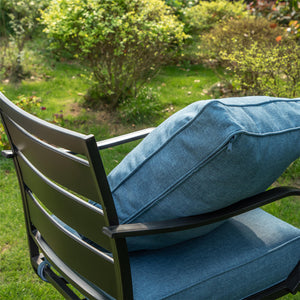 5-Seater Patio Metal Wave Sofa Sets With Coffee Table