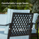 Phi Villa 7-Seater Outdoor Steel & Rattan Dark Color Sofa Set With Coffee Table