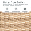 7-Seater Patio Metal All-White Sofa Set with Rattan Edge for Sale