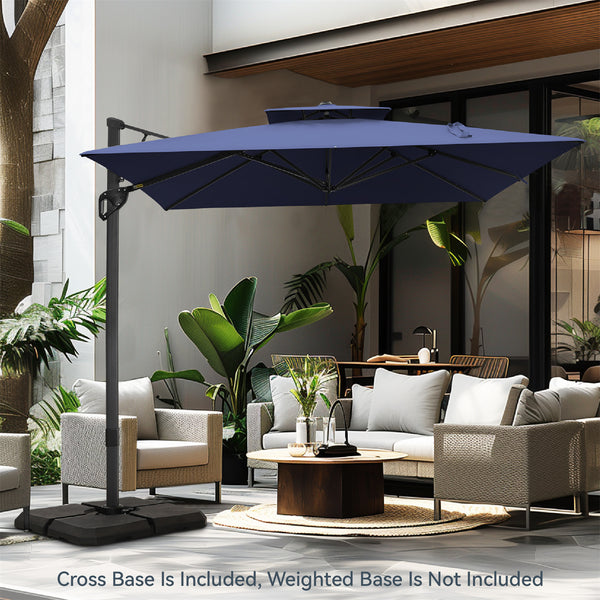 9X12ft Hydraulic Cantilever Patio Umbrellas in 4 Colors