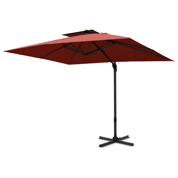 9X12ft Hydraulic Cantilever Patio Umbrellas in 4 Colors
