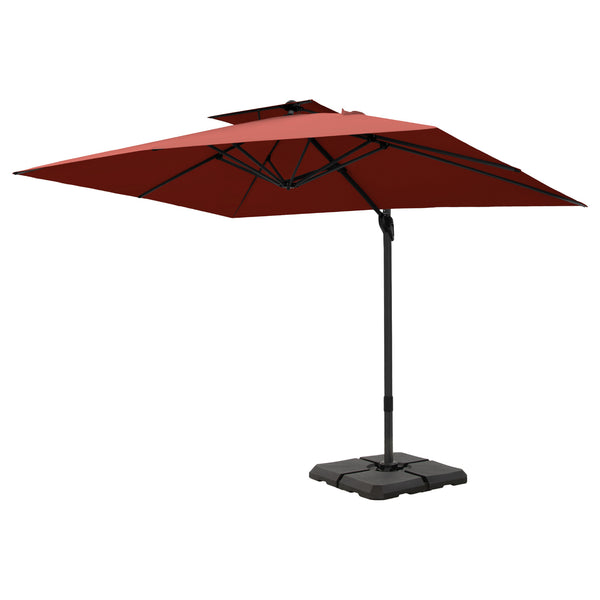 9X12ft Hydraulic Cantilever Patio Umbrellas in 4 Colors