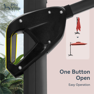 9X12ft Hydraulic Cantilever Patio Umbrellas in 4 Colors